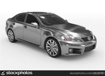 car isolated on white - metal, tinted glass - front-right side v. car isolated on white - metal, tinted glass - front-right side view - 3d rendering
