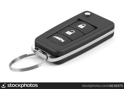 car key remote isolated on white background. 3d illustration