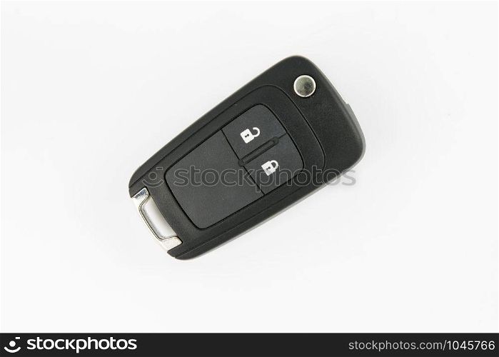 Car key remote on a white background