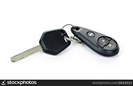 Car keys isolated on white