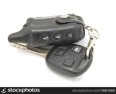 Car keys, objects isolated on white background .