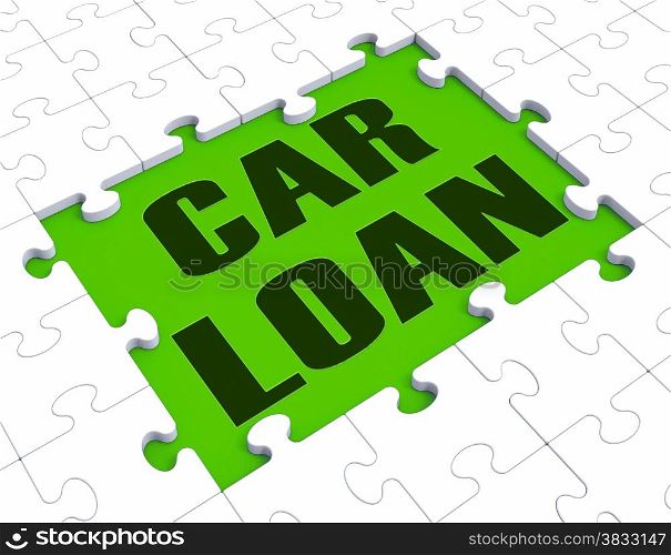 . Car Loan Shows Automobile Sales Or Purchase