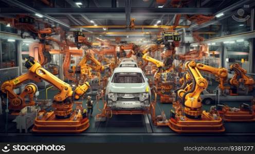 Car Manufacturing process Created With Generative AI Technology