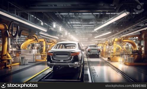 Car Manufacturing process Created With Generative AI Technology 