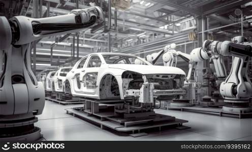 Car Manufacturing process Created With Generative AI Technology	