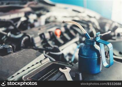 Car mechanic working in auto repair Service and Maintenance car