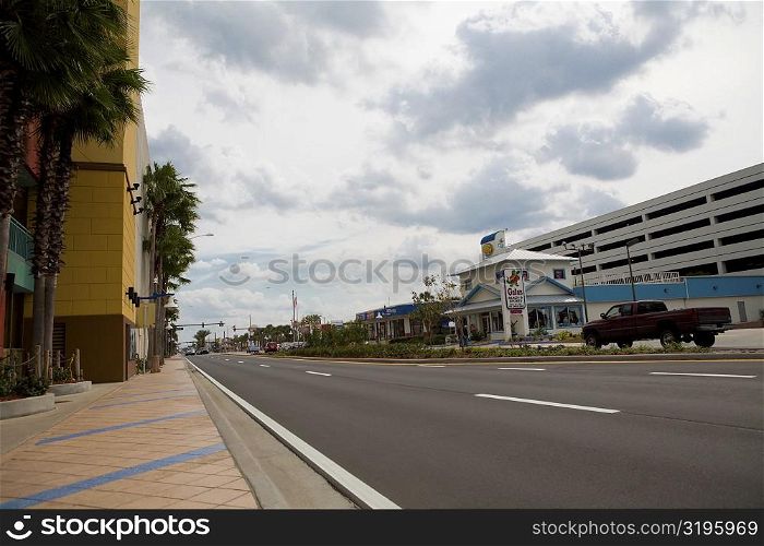 Car moving on the road, Daytona Beach, Florida, USA