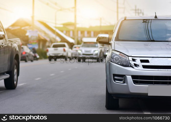 Car parked on road,Car parked on Street