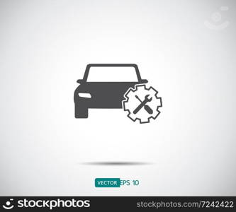 Car service icon, Auto Repair, Flat Maintenance logo design Vector illustration