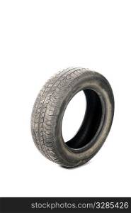 Car tyre isolated on pure white background