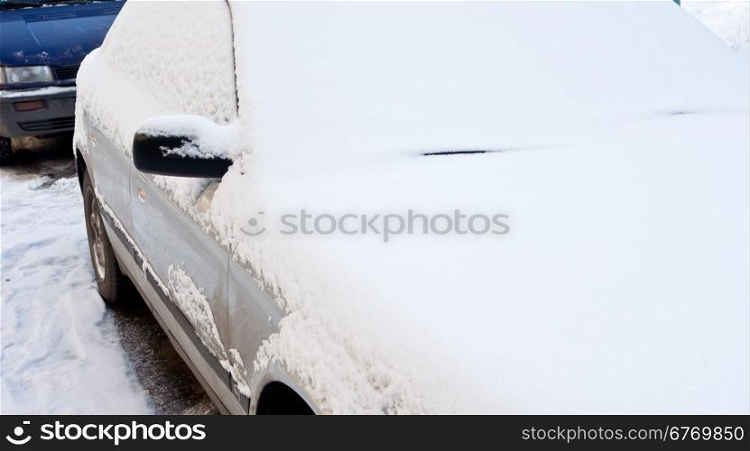 car under snow