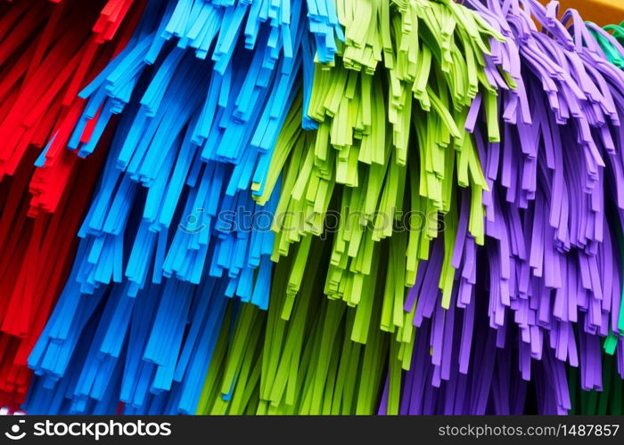 Car wash brush - Close-up of colorful brush of car washer, may be used as background