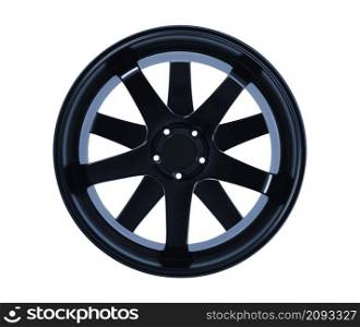 Car wheel isolated on white