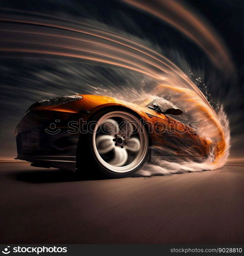 Car wheel speed. Generative AI. High quality illustration. Car wheel speed. Generative AI