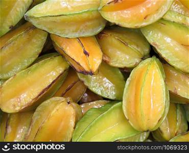 carambola fruit background, delicious tropical fruit
