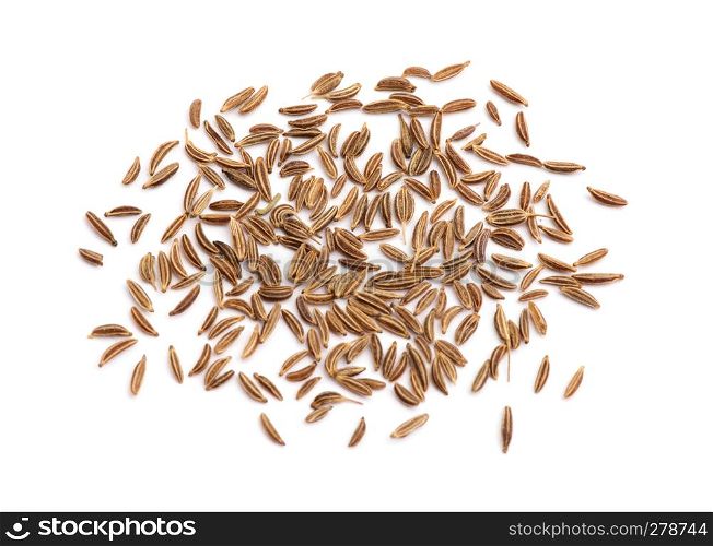 Caraway isolated on white background.