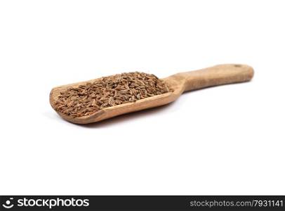 Caraway seeds on shovel