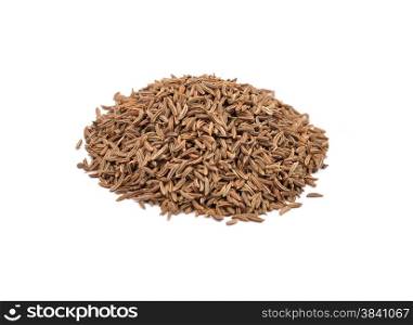 Caraway seeds on white