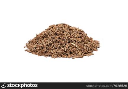 Caraway seeds on white