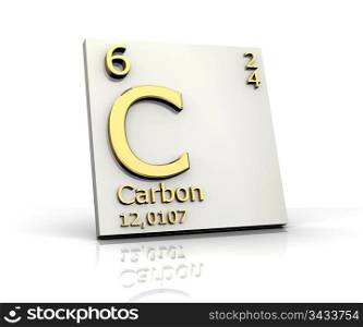 Carbon form Periodic Table of Elements - 3d made