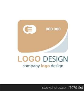 card logo brown design