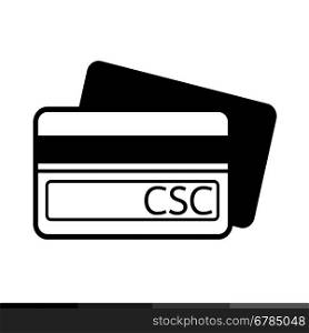 Card Security Code CSC icon illustration design