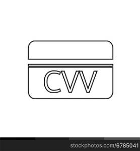 Card Verification Value CVV icon illustration design
