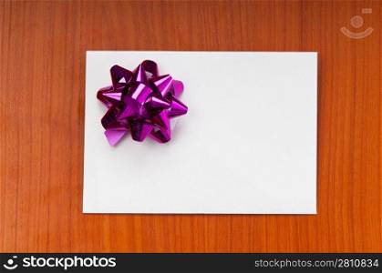 Card with blank space for your text