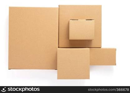 cardboard box isolated on white background texture