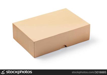 cardboard box isolated on white with clipping path
