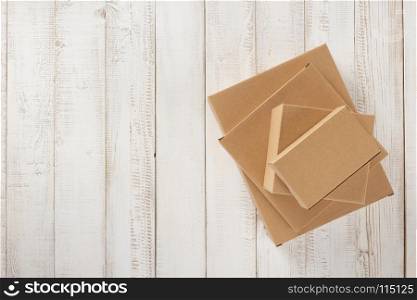 cardboard box on white wooden background