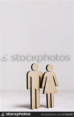 cardboard man woman equality concept