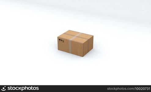 Cardboard packaging for sending various products, computer generated. The concept of safe transportation of goods. 3d rendering of technologycal background. Cardboard box for sending various products, computer generated. The concept of safe transportation of goods. 3d rendering of technologycal background