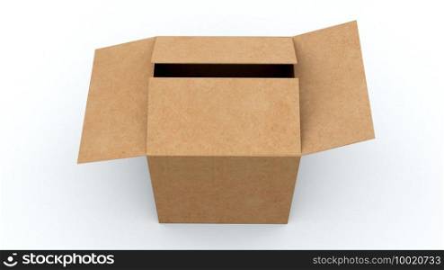 Cardboard packaging for sending various products, computer generated. The concept of safe transportation of goods. 3d rendering of technologycal background. Cardboard box for sending various products, computer generated. The concept of safe transportation of goods. 3d rendering of technologycal background