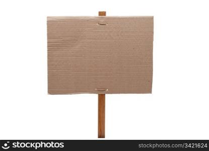Cardboard sign