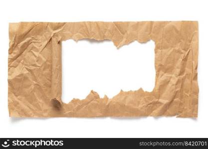 Cardboard torn paper isolated at white background