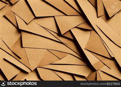 Cardboards seamless textile pattern 3d illustrated