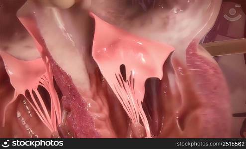 Cardiomyopathy is a disease of the heart muscle that makes it harder for your heart to pump blood to the rest of your body. 3D illustration. Heart muscle disease in human body