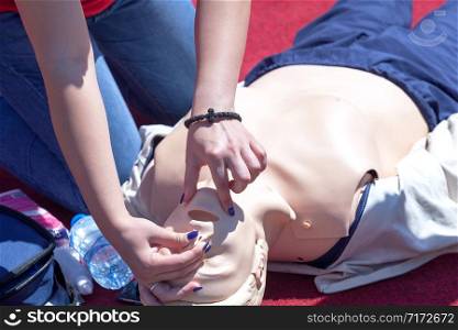 Cardiopulmonary resuscitation - CPR and first aid training detail