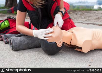 Cardiopulmonary resuscitation (CPR) training detail