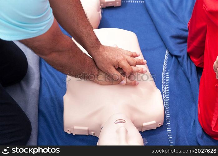 Cardiopulmonary resuscitation - CPR training. First aid.