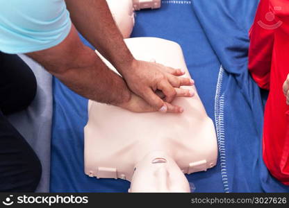 Cardiopulmonary resuscitation - CPR training. First aid.