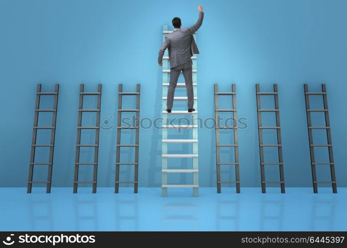 Career progression concept with various ladders