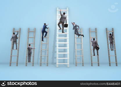 Career progression concept with various ladders