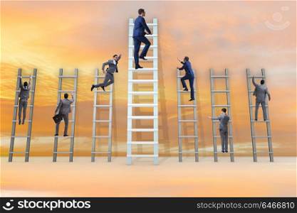 Career progression concept with various ladders