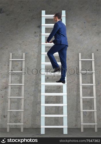 Career progression concept with various ladders. The career progression concept with various ladders