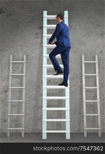 Career progression concept with various ladders. The career progression concept with various ladders