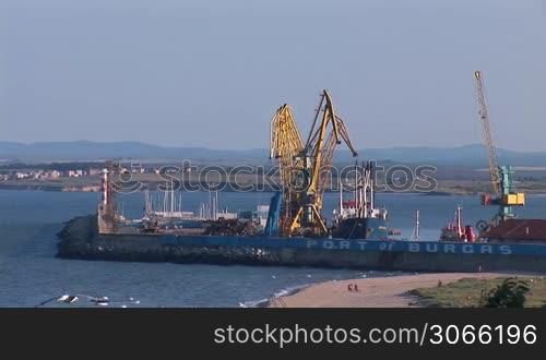 cargo port in the Bulgarian city of Burgas