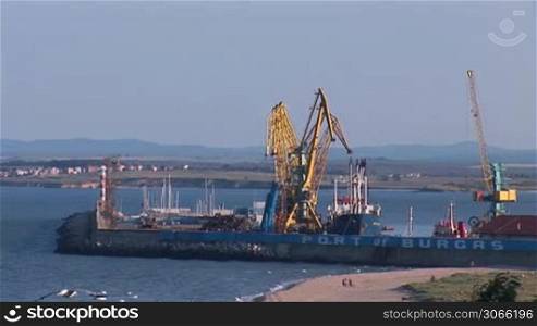 cargo port in the Bulgarian city of Burgas