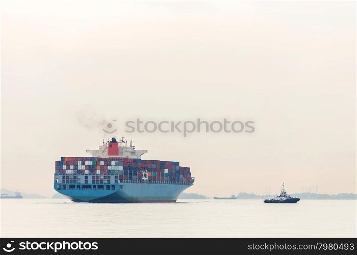 Cargo ship at the port